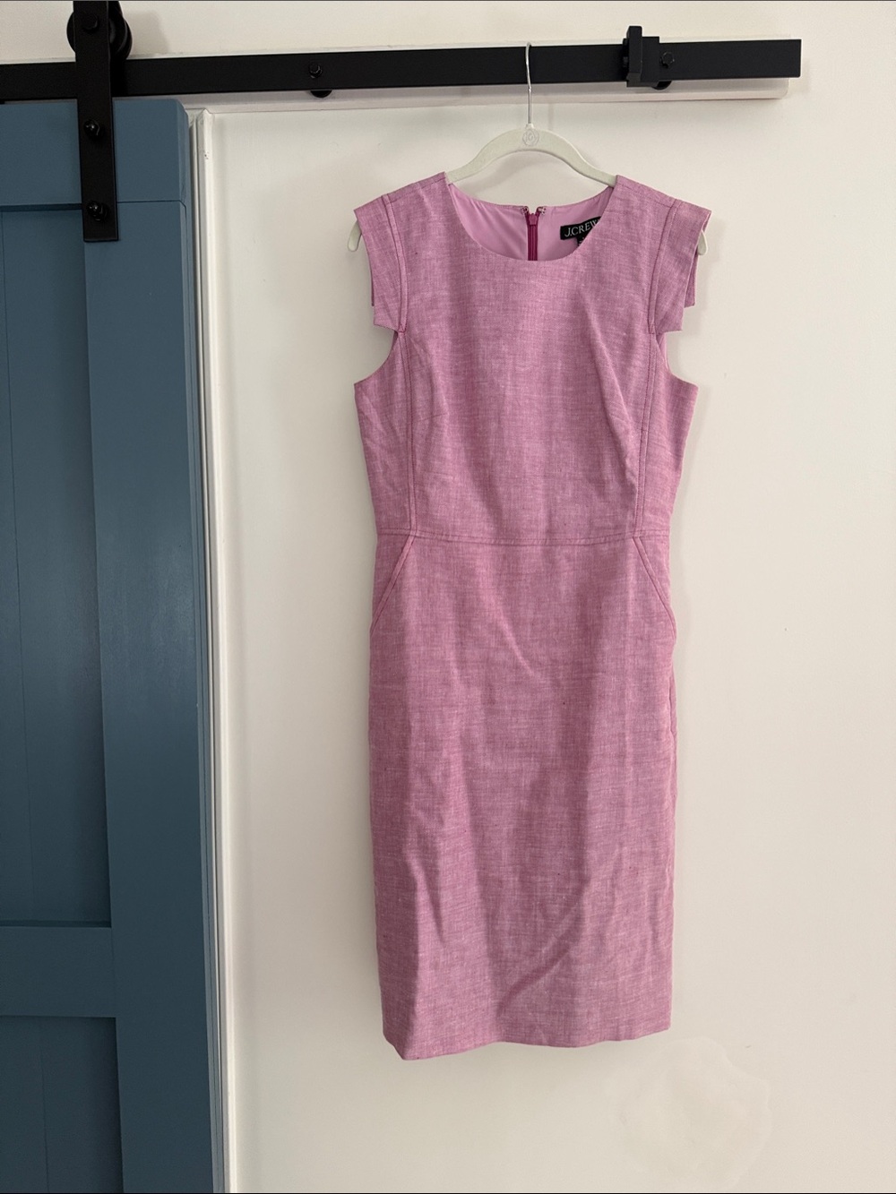 Jcrew Resume Dress, Pink linen